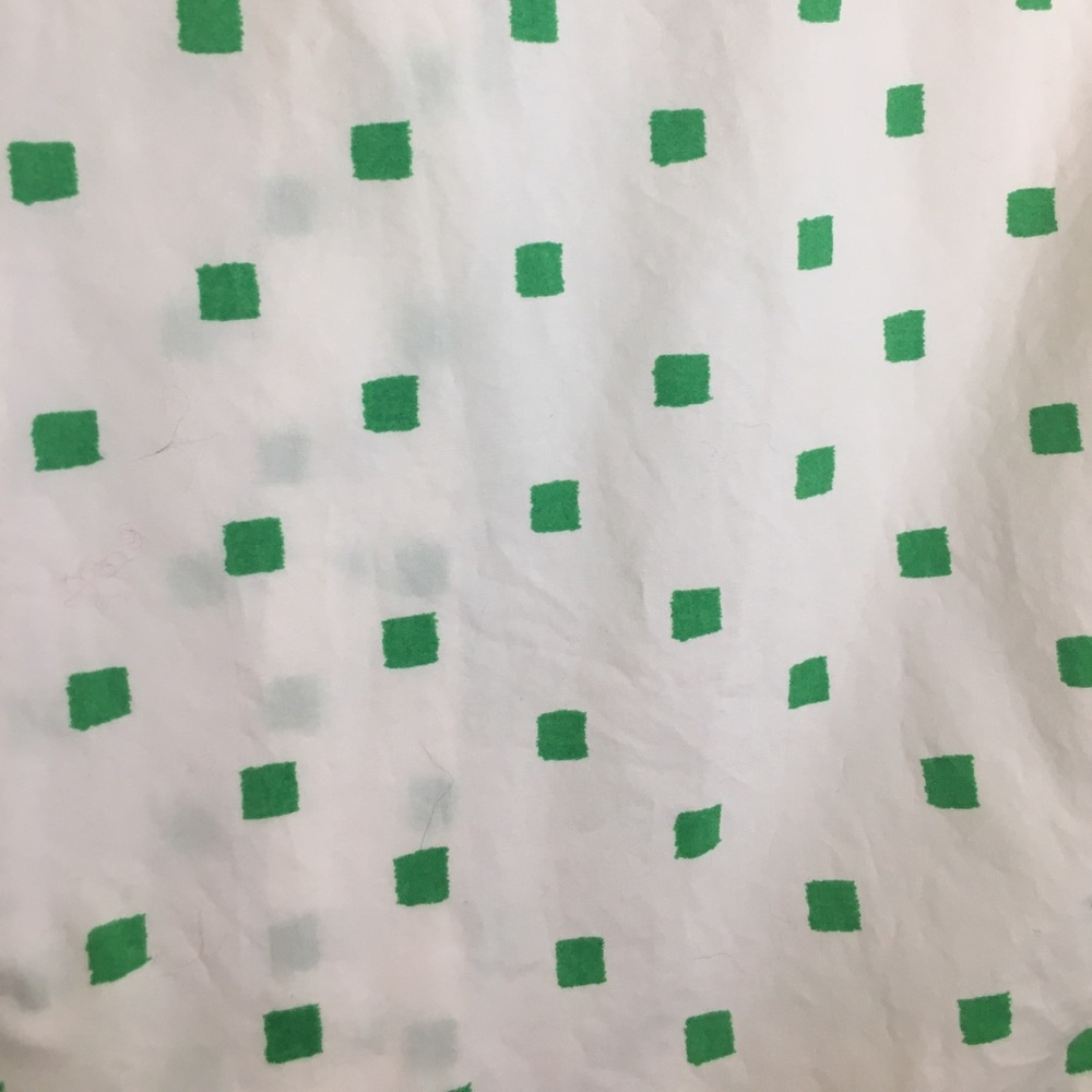 Isaac Mizrahi for Target | Women’s White with Green Squares Button Down Top - Picture 5 of 10